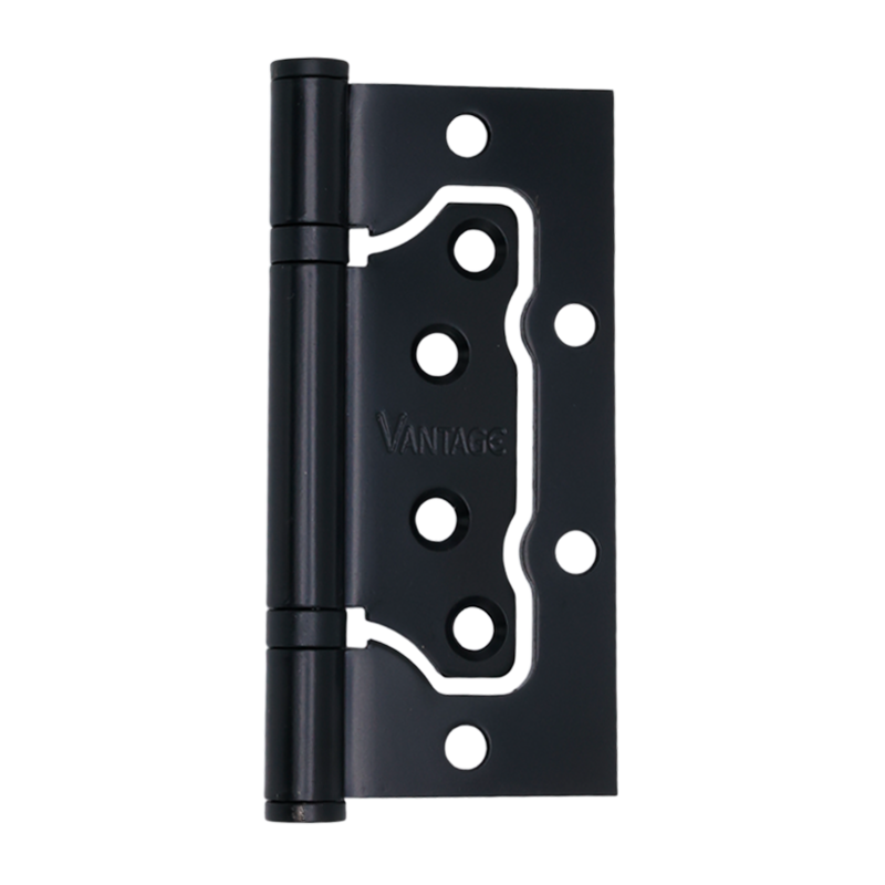 00455-1.png Ծխնի դռան Vantage չփորովի 40x100mm BLACK (11030) - Image 1